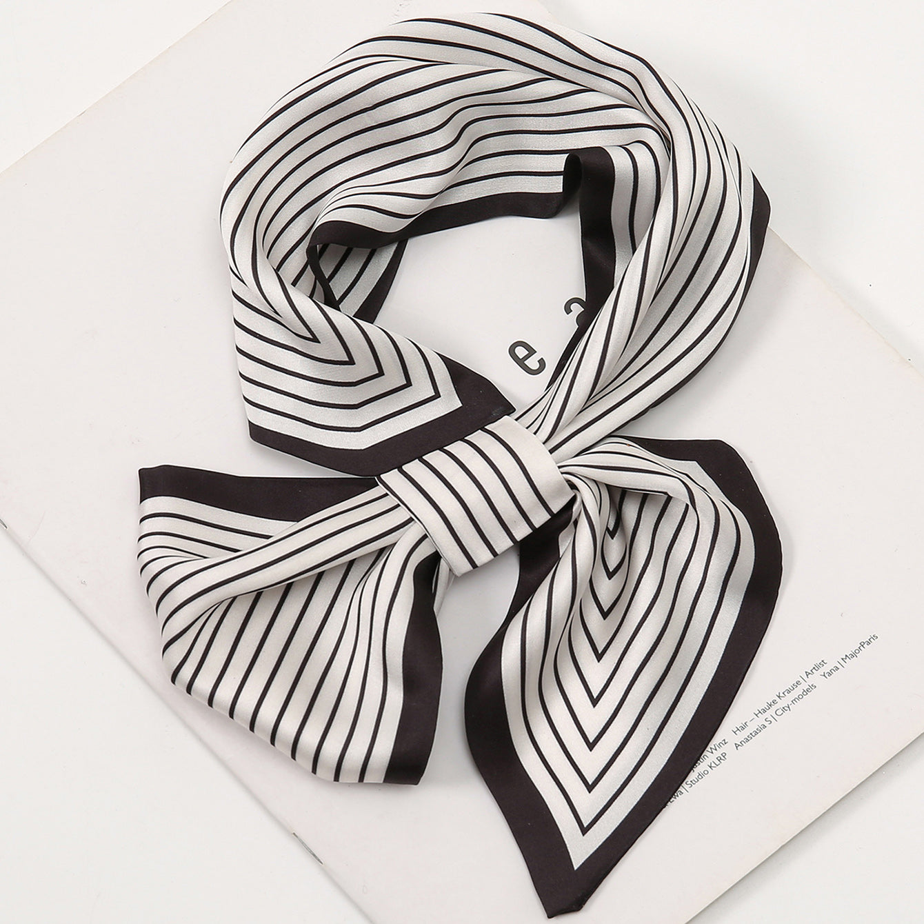Polka Dots Print Skinny Silk Scarf Women's Neck Scarves