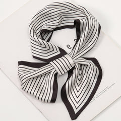 Polka Dots Print Skinny Silk Scarf Women's Neck Scarves