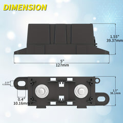 MEGA Fuse Block 80A Automotive Fuse Holder w/Cover Cars Trucks Buses Caravans