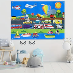 Kids Transportation Felt Storyboard Set Interactive Toy