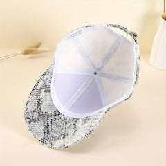 Snake Pattern Baseball Cap Print Breathable Dad Hats Hip Hop Sun Hats