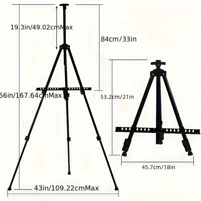 Portable Metal Easel for Sketching Students