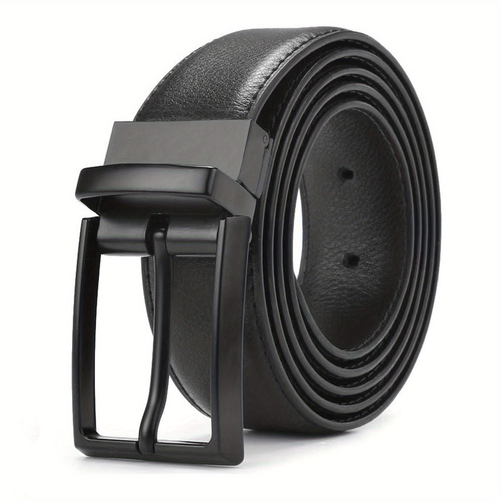 Men's Leather Dress Belt & Casual Belts With Single Prong Buckle