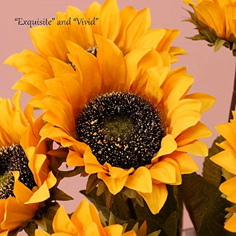 6pcs Realistic Sunflower Flower for DIY Crafts and Home Decor