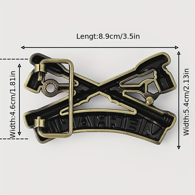 Vintage Tool Wrench Belt Buckle For Women & Men