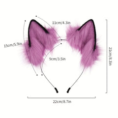 Whimsical Fox Ear Handle Plush Cosplay Prop