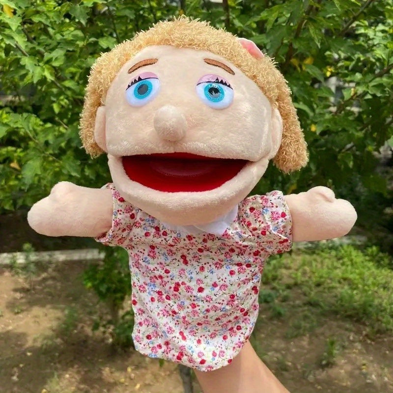 Interactive Plush Toy with Mouth Openings for Storytelling and Education