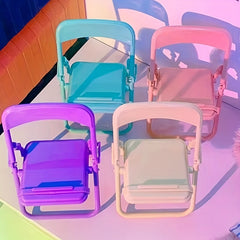 Cartoon Foldable Phone Stand Chair Portable Desktop Stool