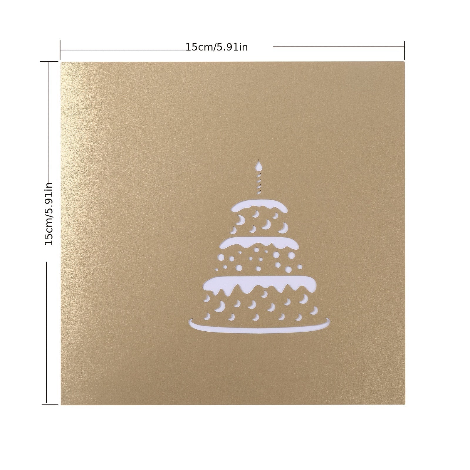 3D Birthday Cards LED Light Birthday Cake Greeting Cards