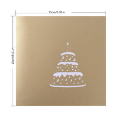 3D Birthday Cards LED Light Birthday Cake Greeting Cards