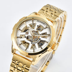 KUERST Men's Steel Strap Wheel-shaped Watch
