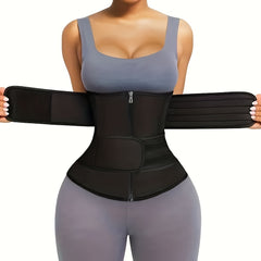 Zipper Waist Trainer Tummy Wrap Compression Women's Shapewear
