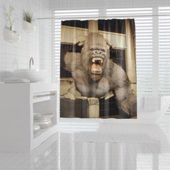 Orangutan Shower Curtain With 12 Hooks Animal Print Waterproof Durable Bath Curt