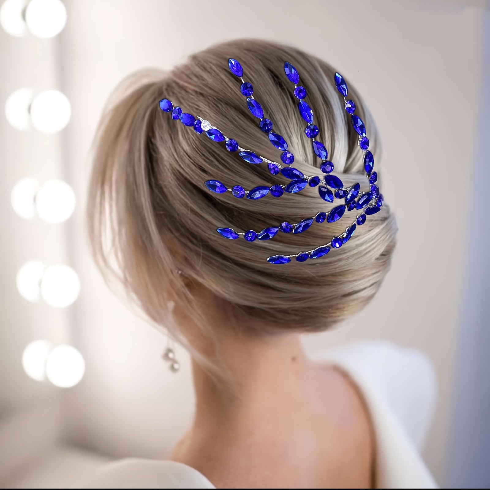 Rhinestone Hair Accessory for Halloween Parties and Dance Events
