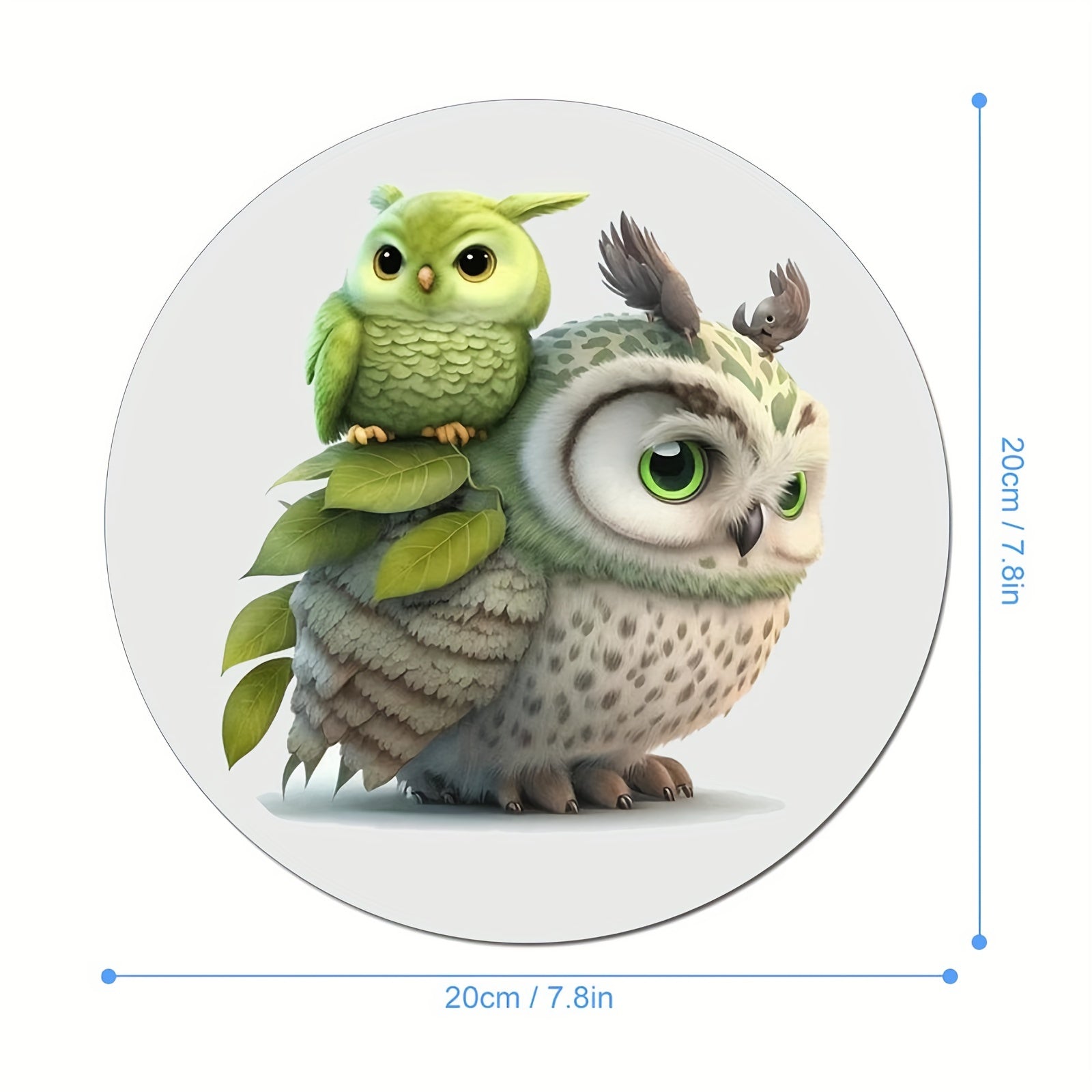 Little Owl Gaming Mouse Pad Waterproof Non-slip Rubber Base for Computer Laptop