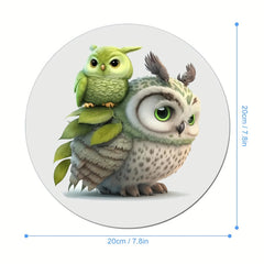 Little Owl Gaming Mouse Pad Waterproof Non-slip Rubber Base for Computer Laptop