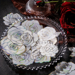 20pcs Pack Night Rose Decorative Stickers for Scrapbooking Diary Planner