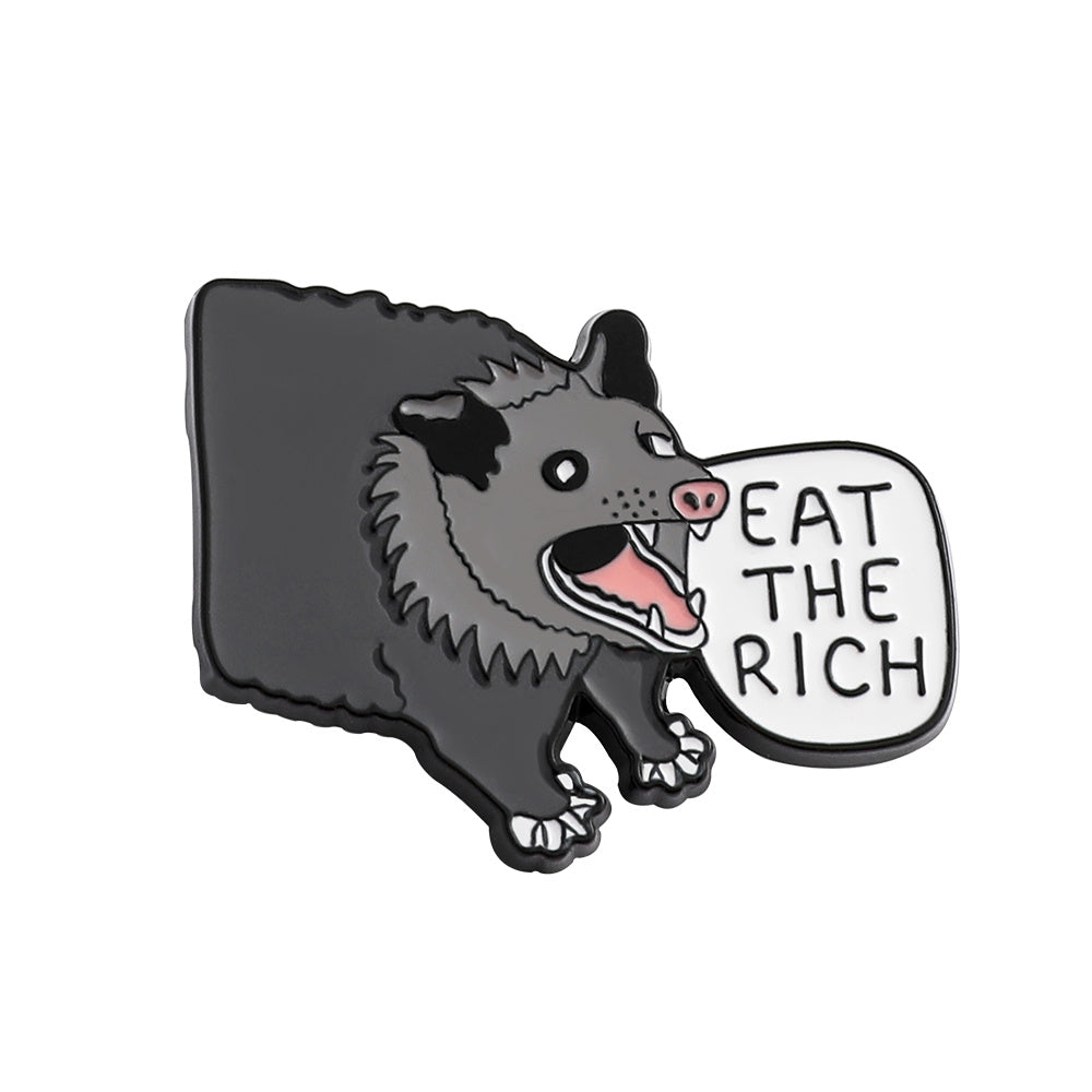Wild Boar Alloy Brooch Backpack Accessory