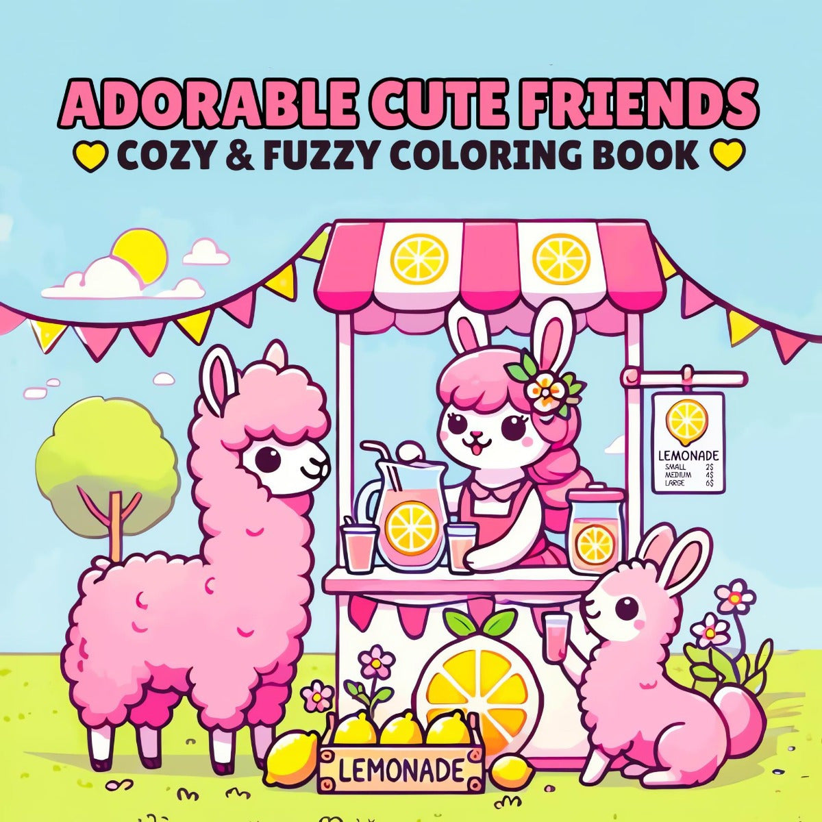 Deluxe Friends Coloring Book 20 x 20 Thick Paper Stress Relief Art