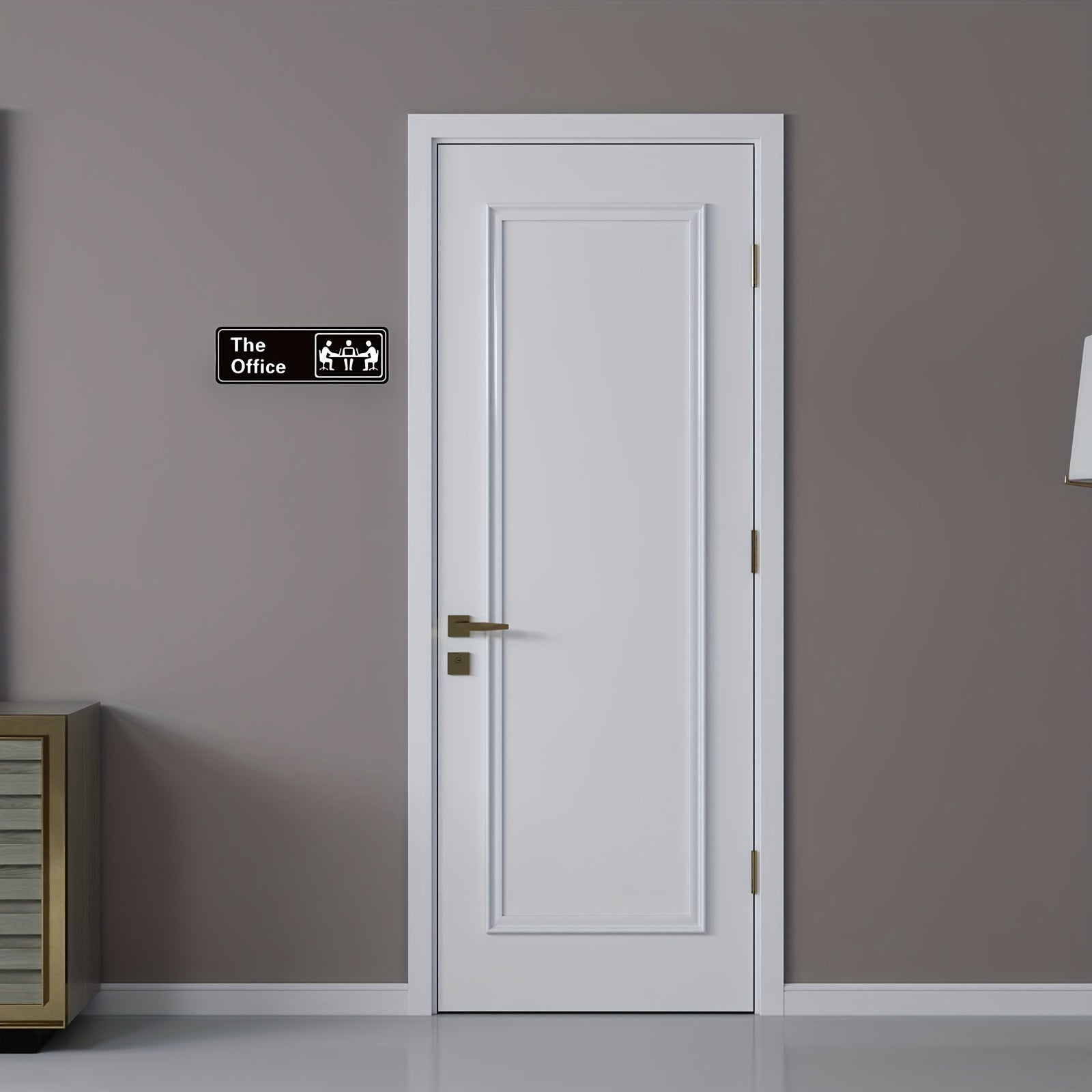 The Office Sign 9x3 Acrylic Self Adhesive for Door or Wall