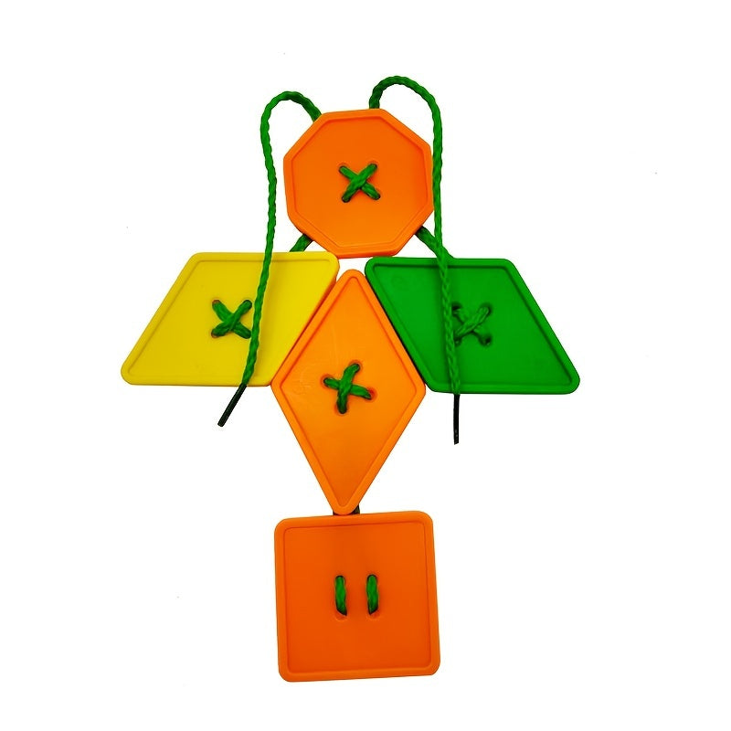 Kindergarten Building Blocks Educational Toy with Geometric Buttons