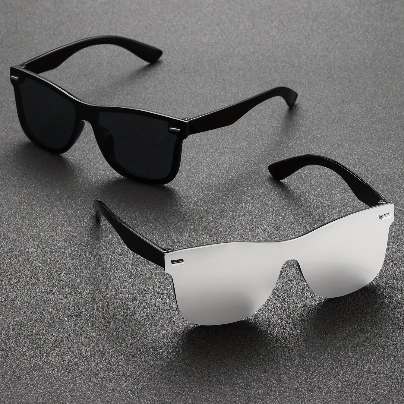 Men's Square Frameless Sunglasses Classic Casual PC