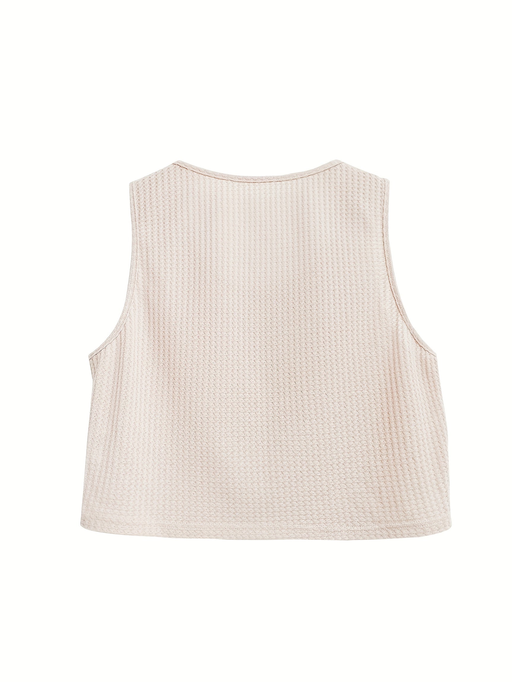  Waffle Knit Tank Top & Shorts Pajamas Set