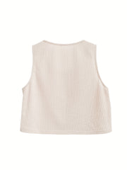  Waffle Knit Tank Top & Shorts Pajamas Set