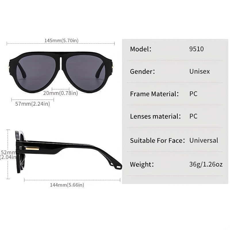 Round Aviator Sunglasses Gradient Lens Vintage Hollow Temple UV400