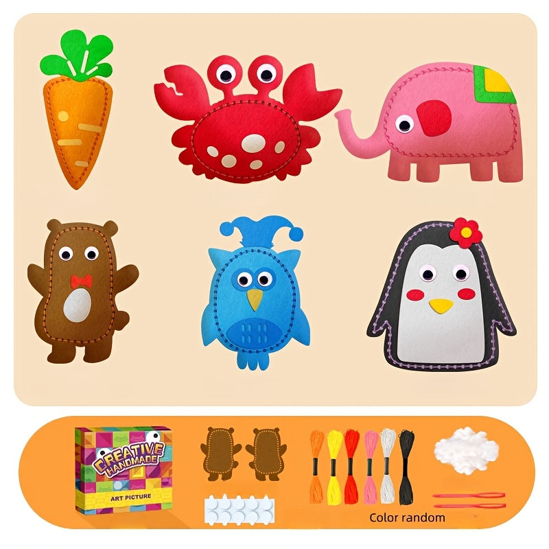 6pcs Non Woven Fabric Craft Kit for Kids Doll Accessories
