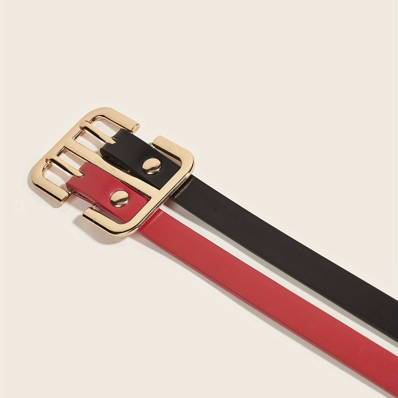 Double Layer Thin Belt Decorative Waistband for Women