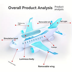 Interactive LED Airplane Toy with Lights & Sounds - Perfect Gift for Kids