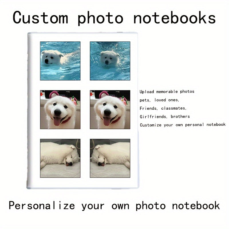 Custom Photo Notebook Personalized Memory Book for Graduation Pet Friends Family