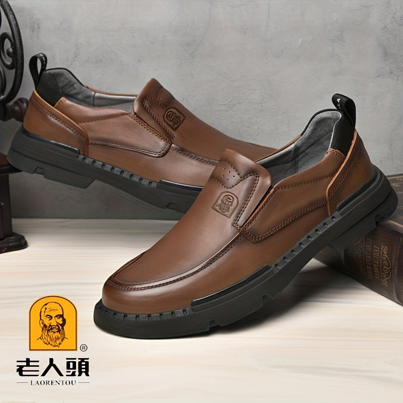 Men's Comfy Loafer Shoes Non-Slip Slip-On Stitch Detail