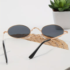 Oval Metal Sunglasses Retro Steampunk Anti Glare UV400
