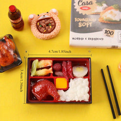 Mini Fast Food Lunch Scene Dollhouse Pocket DIY Decoration Plaything