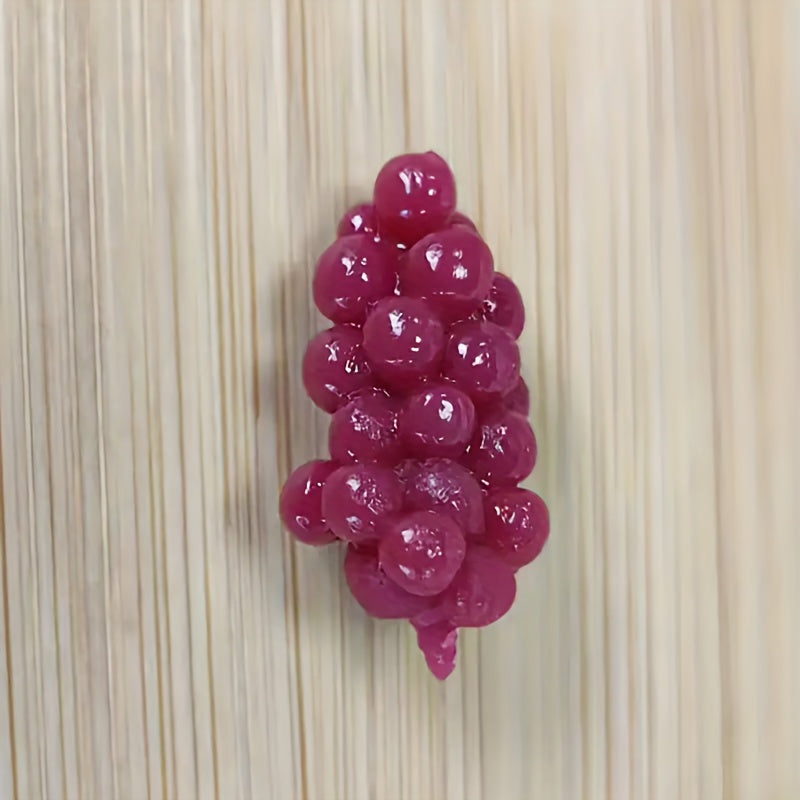 6pcs Vibrant Grape Bunches DIY Dollhouse Toy Accessories for Home Decor