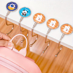 1pc Portable S-shaped Stainless Steel Desk Hook for School Bag Storage