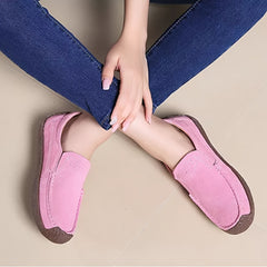 Women's Round Toe Slip-On Loafers Walking Shoes