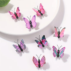 8pcs Butterfly Hair Clip Wedding Headdress Accessories