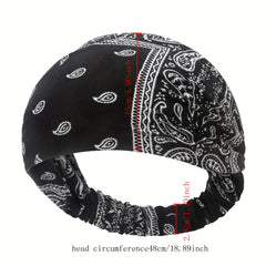 Paisley Headband Stretchy Boho Style Hair Band Headdress