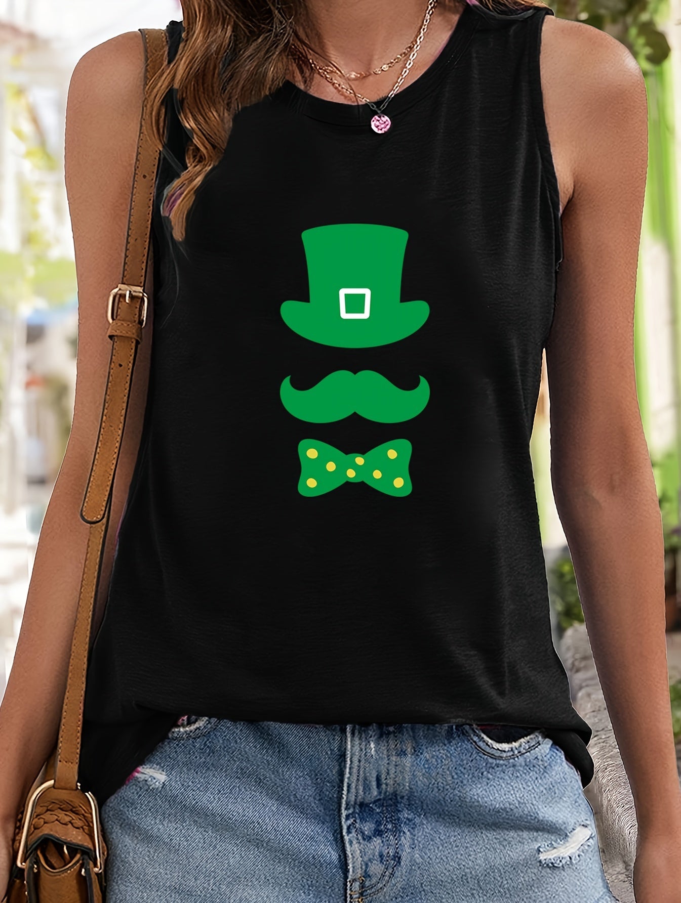 St Patrick's Sleeveless Sports Vest Round Neck Casual Top
