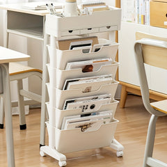 Removable Plastic Table Side Bookshelf Rack Desk Book Stand