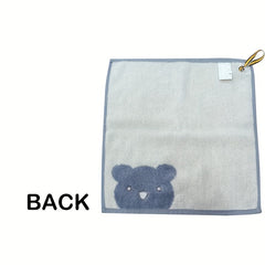 1pc Infant Cotton Towel Small Bear Pattern Towel 30cmX30cm Red Yellow