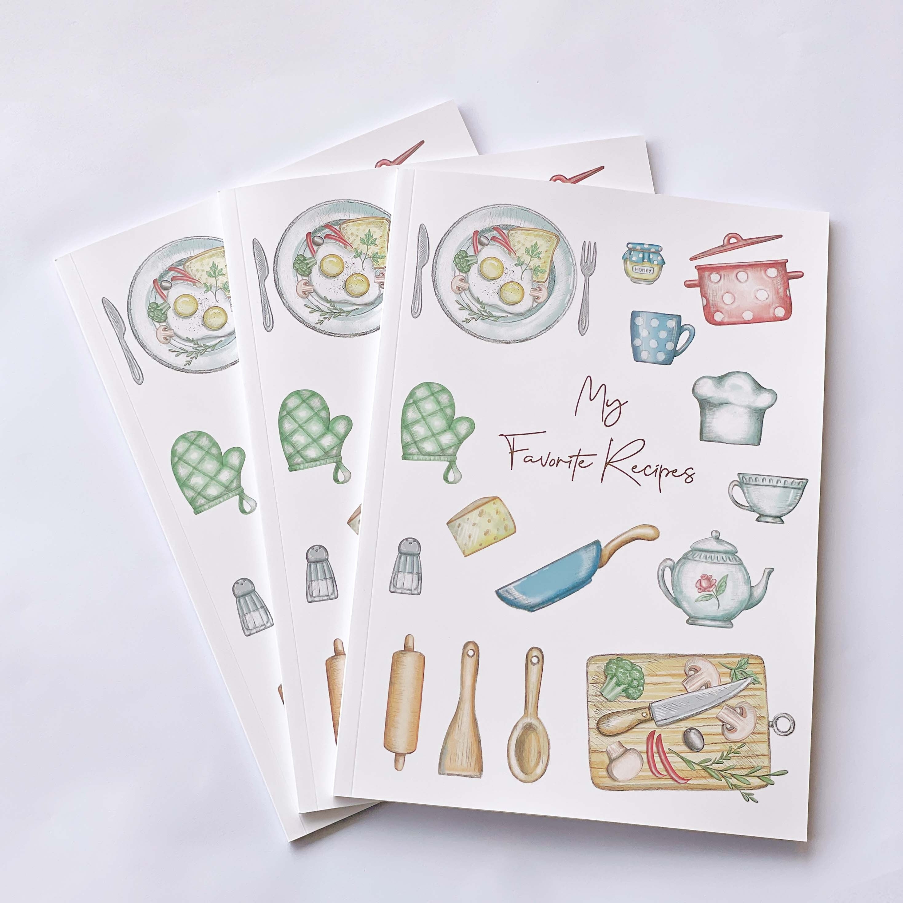 Large Size B5 Blank Recipe Book for 80 Recipes