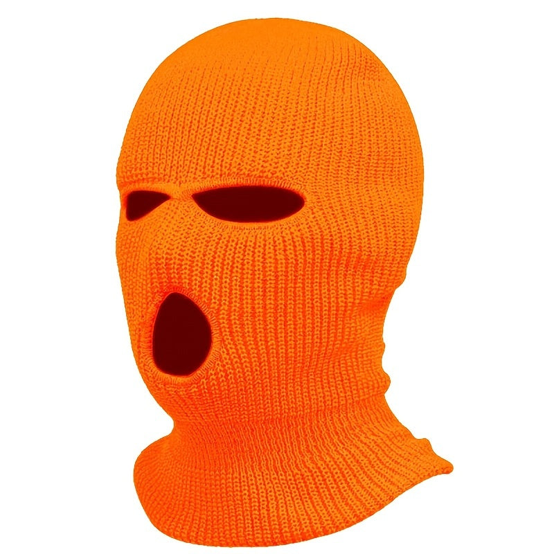 Winter Warm Head Cover 3 hole Knitting Ski Mask Cold Proof Riding Full Face Mask