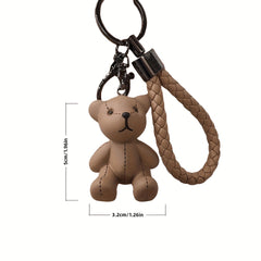 Cute Resin Bear Keychain for Couples Car Bag Pendant Gift
