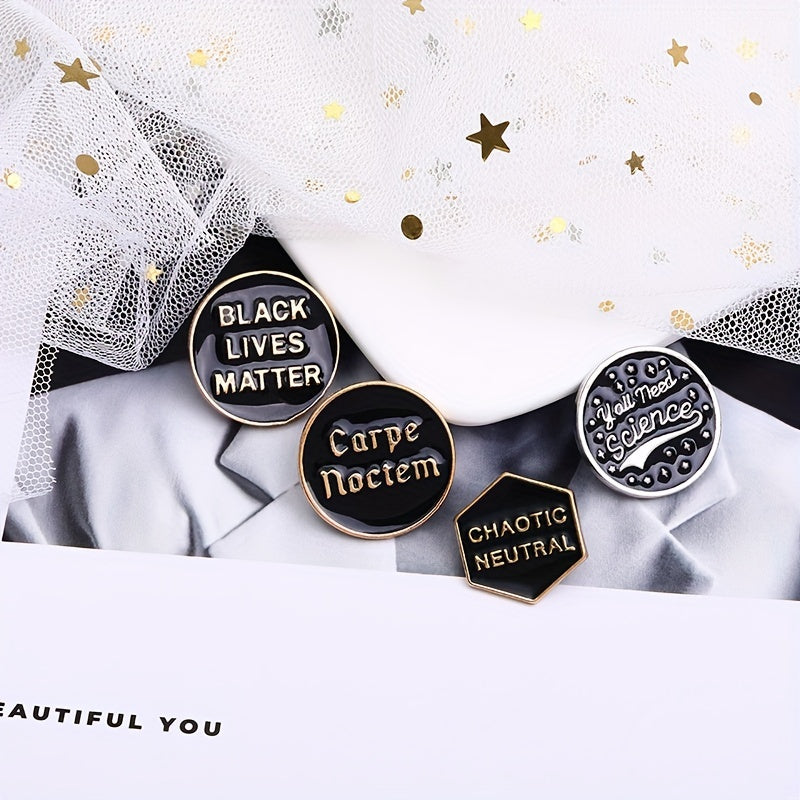 Cartoon Letter Alloy Pin Creative Unisex Pin Clothes Bag Accessories