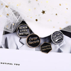 Cartoon Letter Alloy Pin Creative Unisex Pin Clothes Bag Accessories