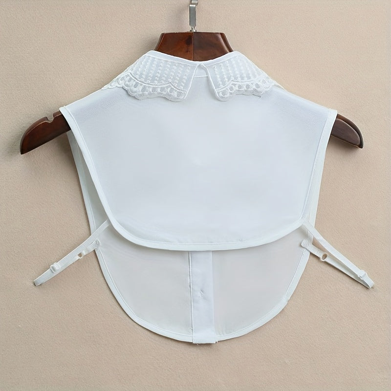 Stylish Collar Diamond Trim False Collar For Women